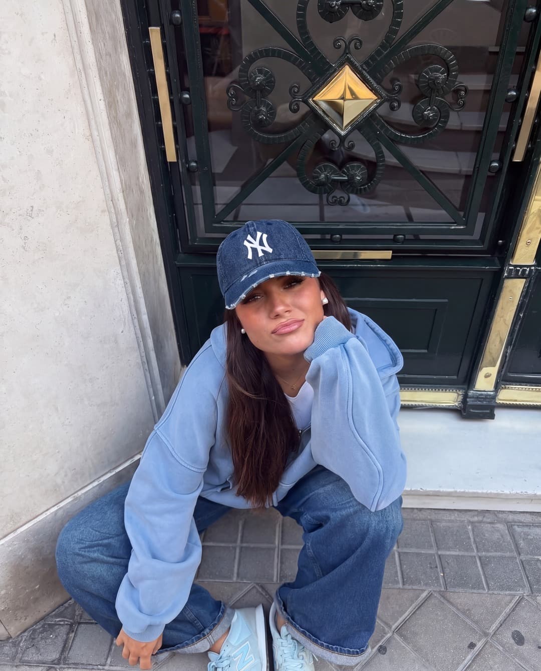 Casquette jean CAPY noire look urbain