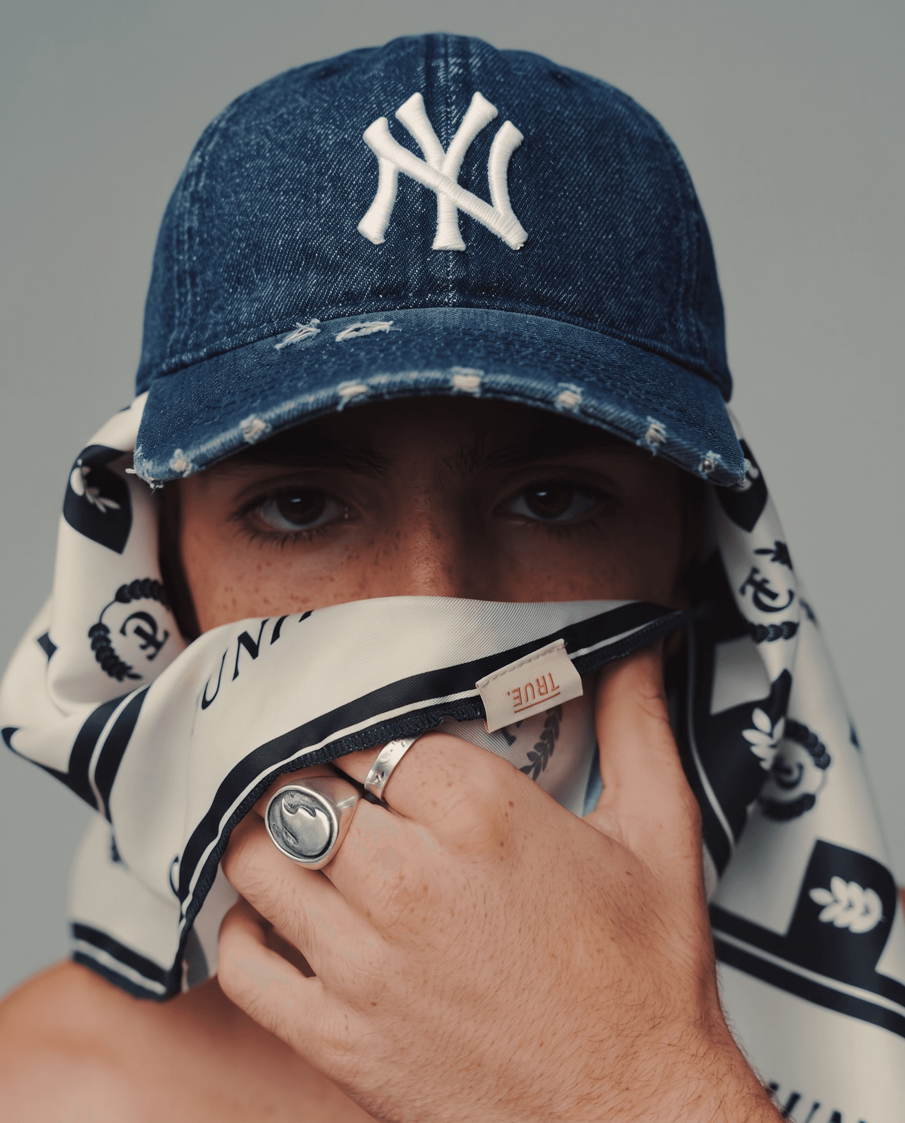 Casquette jean CAPY bleu ciel style