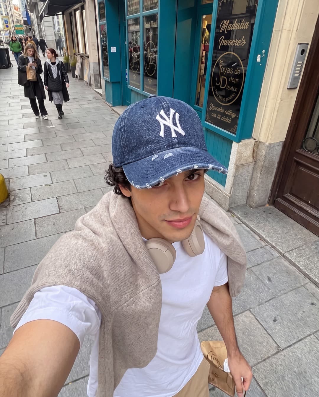 Casquette jean CAPY bleu marine rue