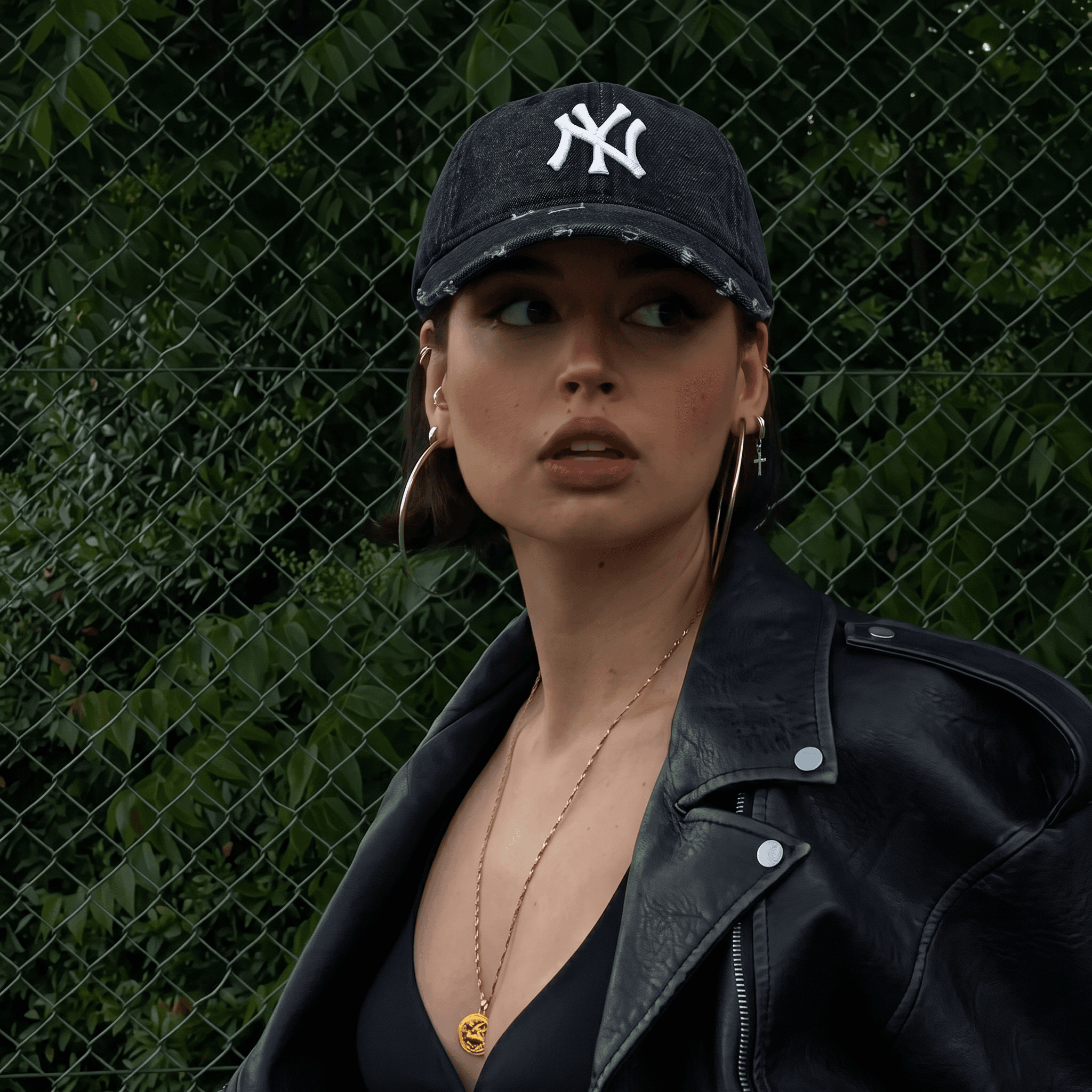 Casquette jean CAPY noire style urbain