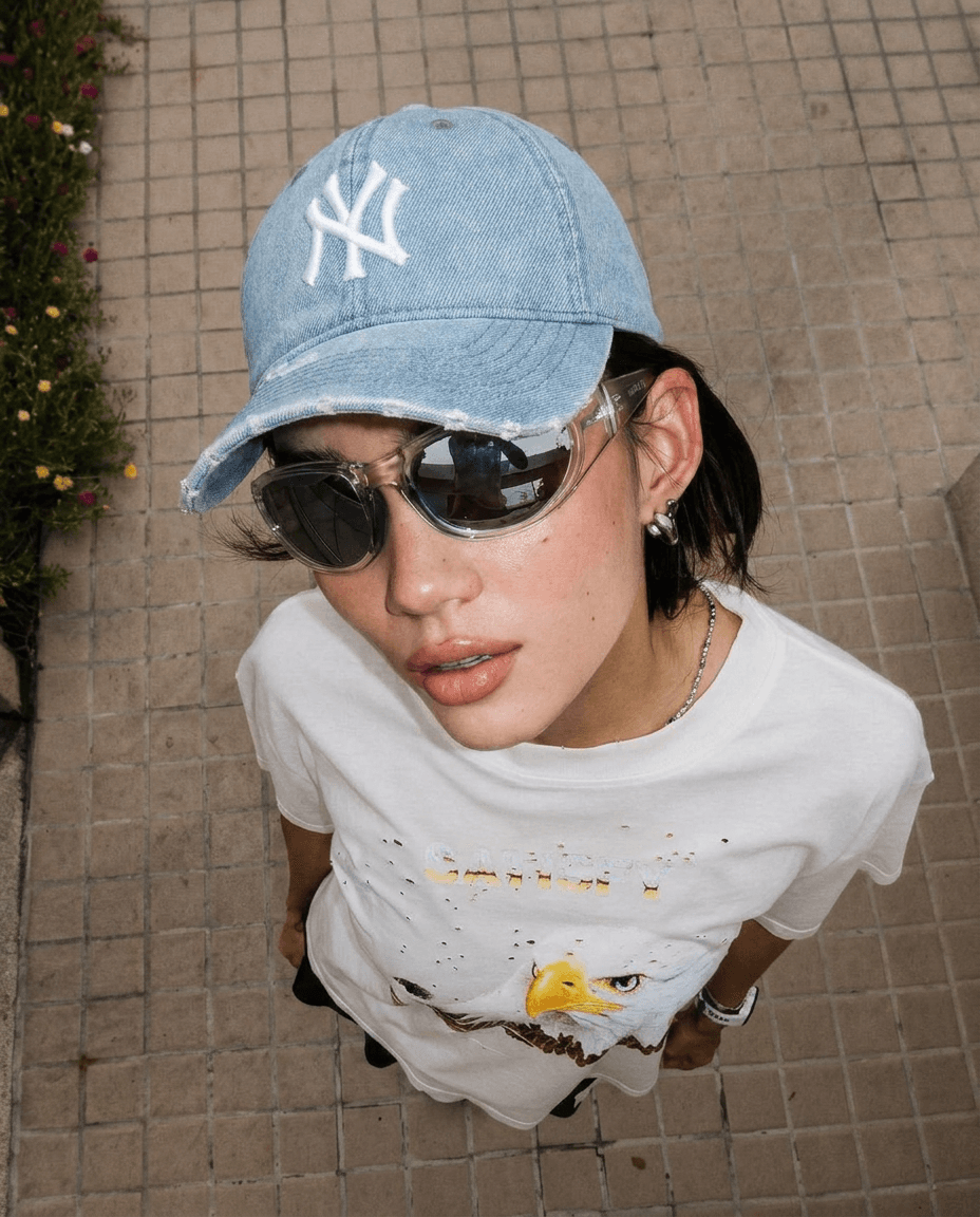 Casquette jean CAPY bleu ciel